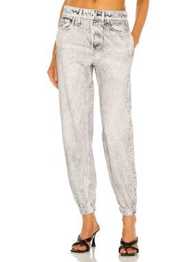 NWT rag & bone Miramar Jogger Sweatpants in Acid Photo Printed Faux Jean Pants L